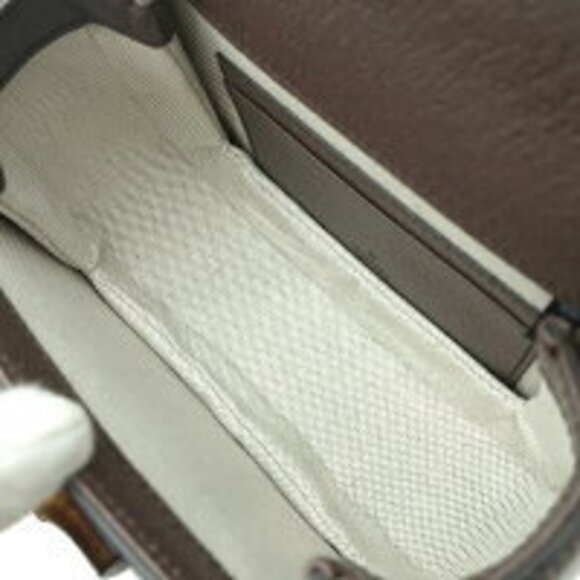 Gucci Bamboo Top Handle Bag Brown Leather Shoulder Strap - Picture 5 of 7